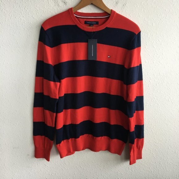 NWT Tommy Hilfiger Men's Crew Neck Cotton Sweater - Picture 2 of 13